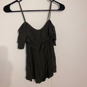 Dark green off the shoulder top
